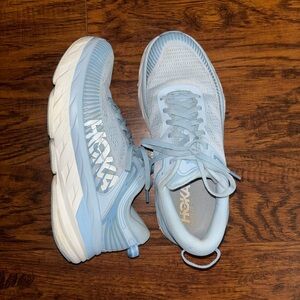 HOKA One One Bondi 7 Ice Water Running Sneakers Women’s 9 Sky Blue Tennis Shoes